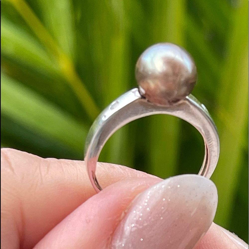 Sterling Silver Pearl Ring - Culture genuine Pearl